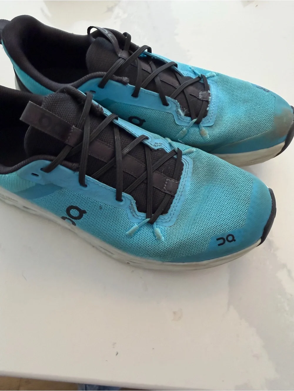On Running Kids Turquoise and Black Sneakers